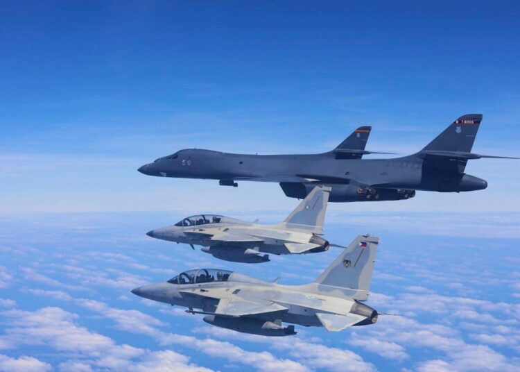 U.S. and Philippine Jets Conduct Joint Patrol in Disputed Sea